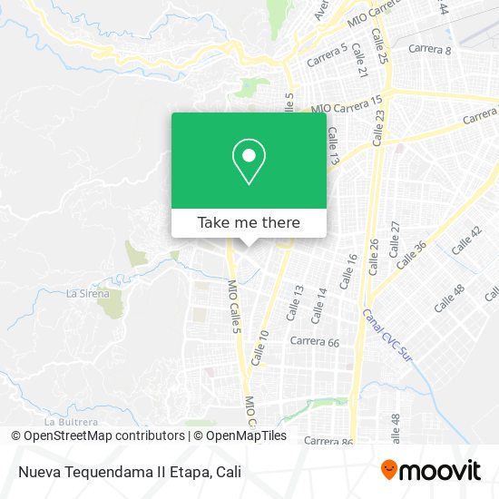 Mapa de Nueva Tequendama II Etapa