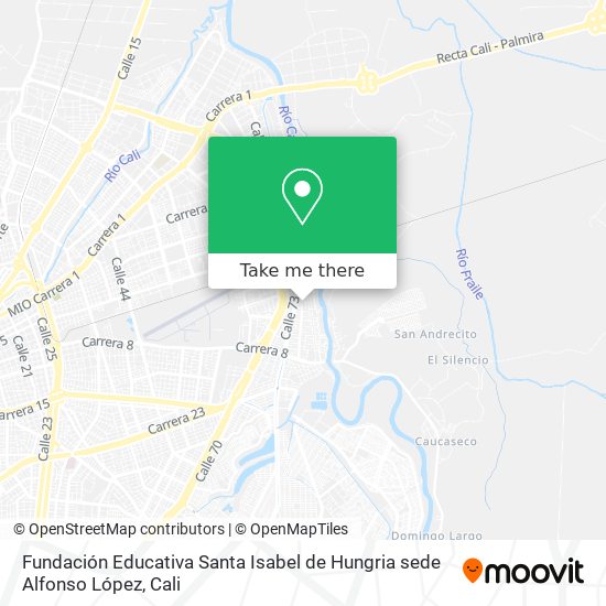 Mapa de Fundación Educativa Santa Isabel de Hungria sede Alfonso López