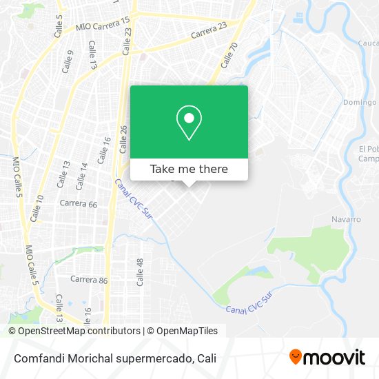 Comfandi Morichal supermercado map