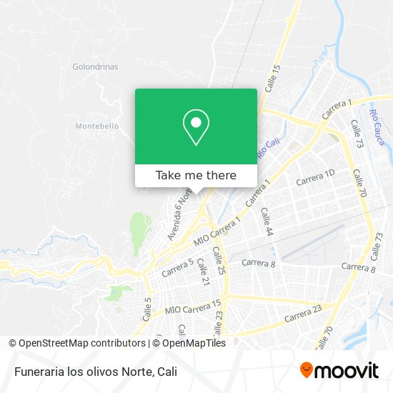 Funeraria los olivos Norte map