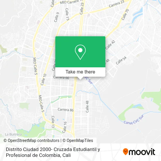 Mapa de Distrito Ciudad 2000- Cruzada Estudiantil y Profesional de Colombia
