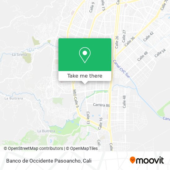 Banco de Occidente Pasoancho map