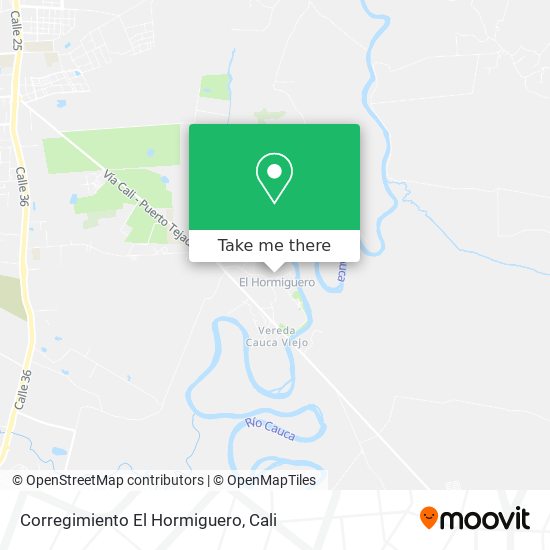 Corregimiento El Hormiguero map