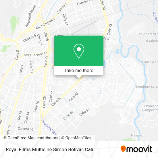Royal Films Multicine Simon Bolivar map