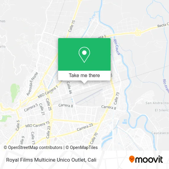Royal Films Multicine Unico Outlet map
