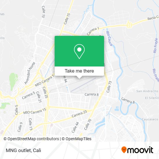 Mapa de MNG outlet