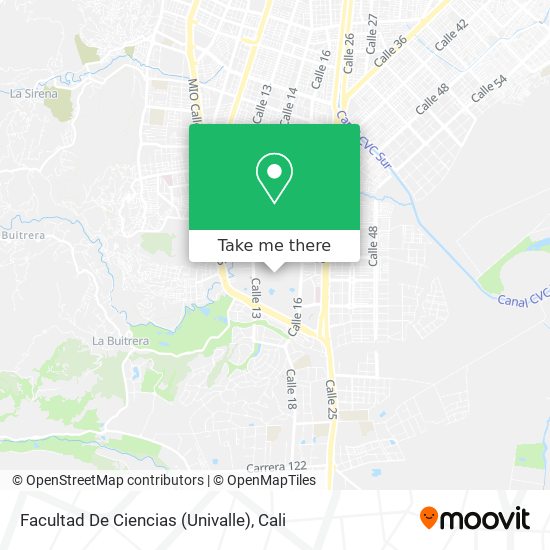 Facultad De Ciencias (Univalle) map
