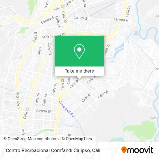 Centro Recreacional Comfandi Calipso map