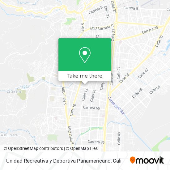 Unidad Recreativa y Deportiva Panamericano map