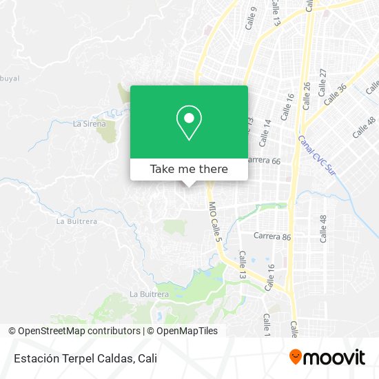 Mapa de Estación Terpel Caldas