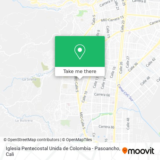 Mapa de Iglesia Pentecostal Unida de Colombia - Pasoancho