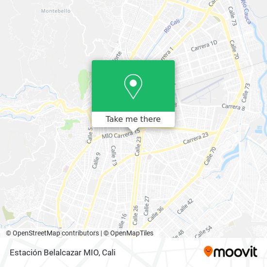 Estación Belalcazar MIO map