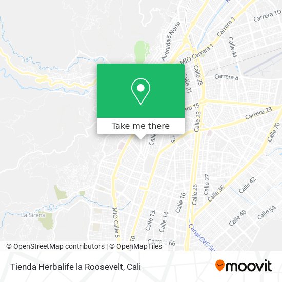 Tienda Herbalife la Roosevelt map