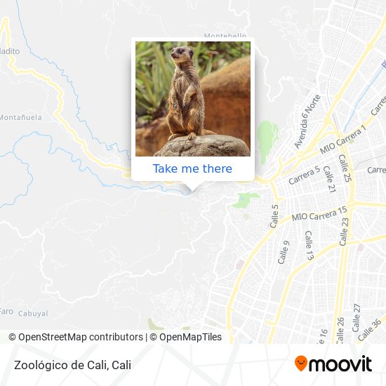Mapa de Zoológico de Cali