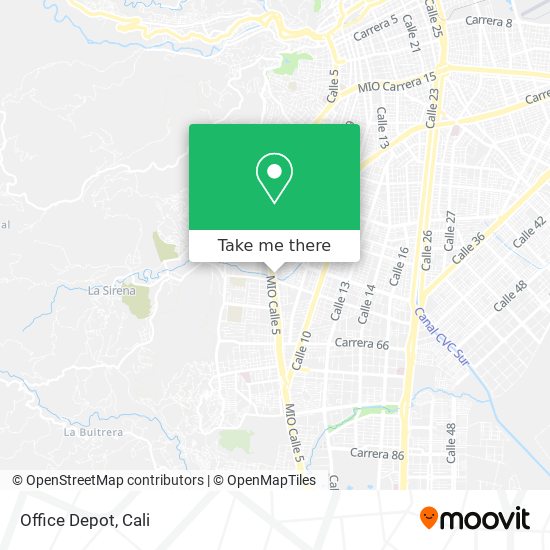 How to get to Office Depot in Santiago De Cali by Bus?