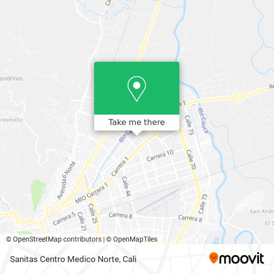 Sanitas Centro Medico Norte map