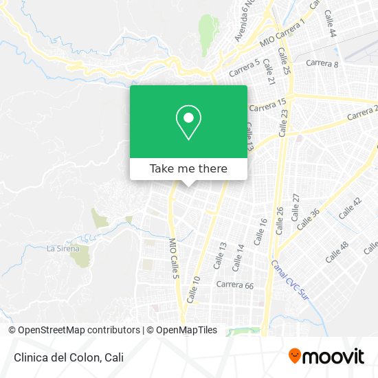 Clinica del Colon map