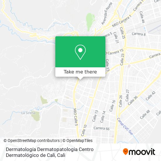 Mapa de Dermatología Dermatopatologia Centro Dermatológico de Cali