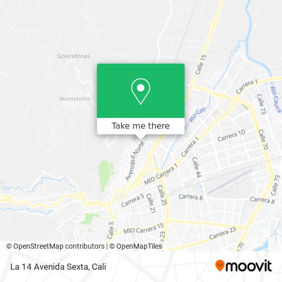 Mapa de La 14  Avenida Sexta