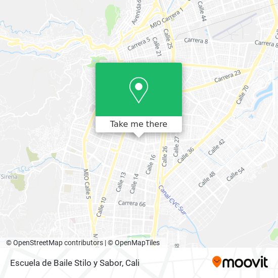 Mapa de Escuela de Baile Stilo y Sabor