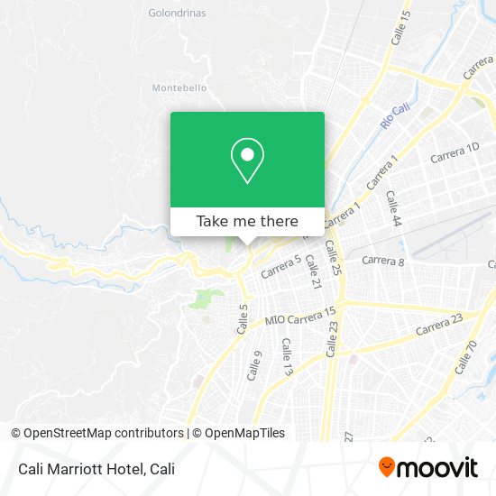 Mapa de Cali Marriott Hotel