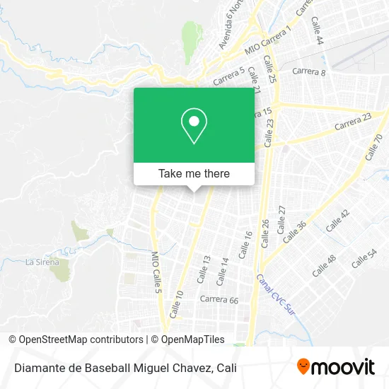 Diamante de Baseball Miguel Chavez map