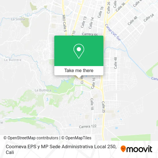 Coomeva EPS y MP Sede Administrativa Local 250 map