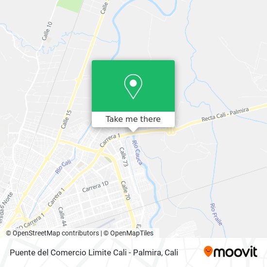 Puente del Comercio Limite  Cali - Palmira map