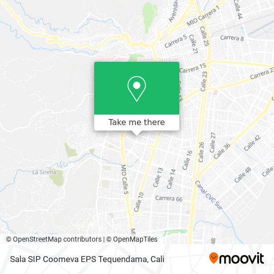 Sala SIP Coomeva EPS Tequendama map