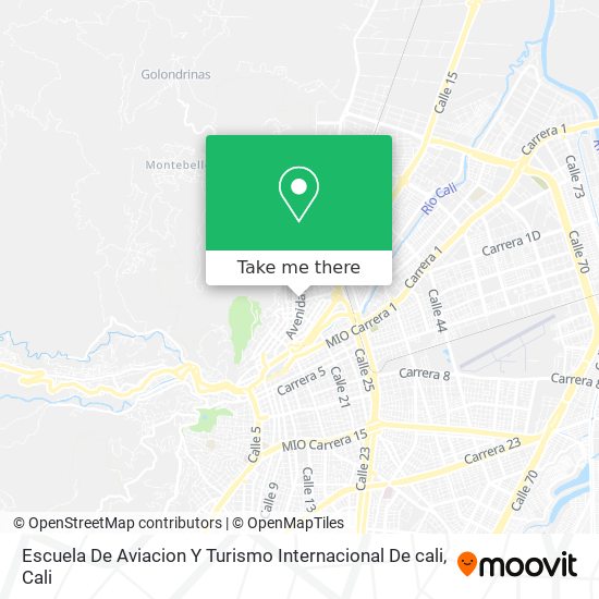 Escuela De Aviacion Y Turismo Internacional De cali map