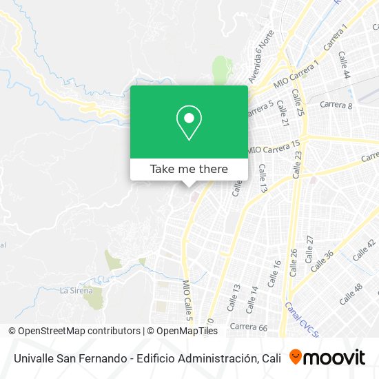 Univalle San Fernando - Edificio Administración map