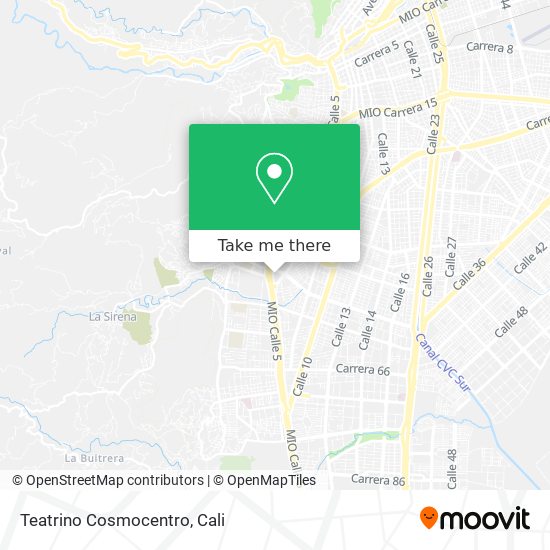 Mapa de Teatrino Cosmocentro