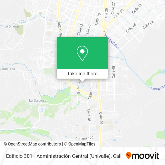 Edificio 301 - Administración Central (Univalle) map