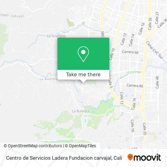 Centro de Servicios Ladera Fundacion carvajal map
