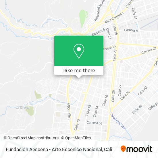 Mapa de Fundación Aescena - Arte Escénico Nacional