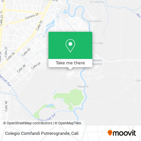 Colegio Comfandi Potrerogrande map