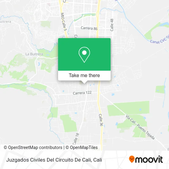 Juzgados Civiles Del Circuito De Cali map