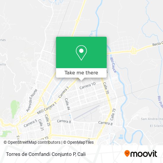 Mapa de Torres de Comfandi Conjunto P