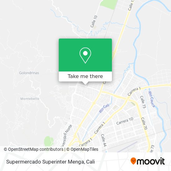 Supermercado Superinter Menga map