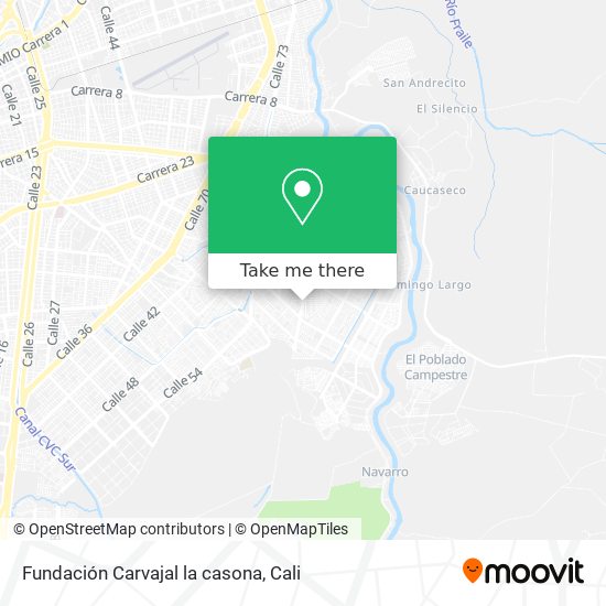 Mapa de Fundación Carvajal la casona