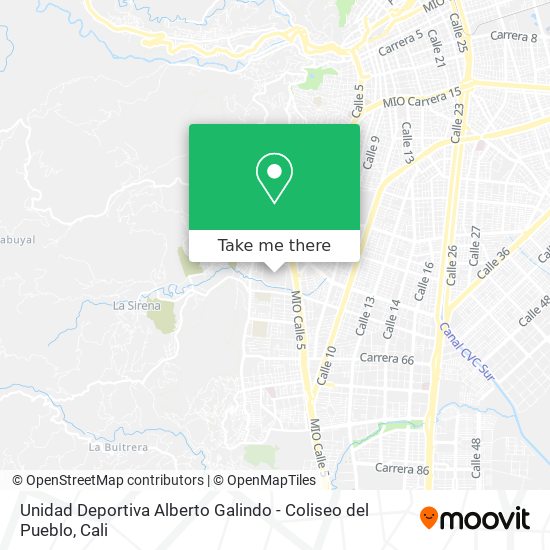 Unidad Deportiva Alberto Galindo - Coliseo del Pueblo map