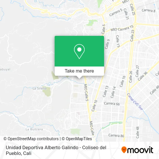 Unidad Deportiva Alberto Galindo - Coliseo del Pueblo map