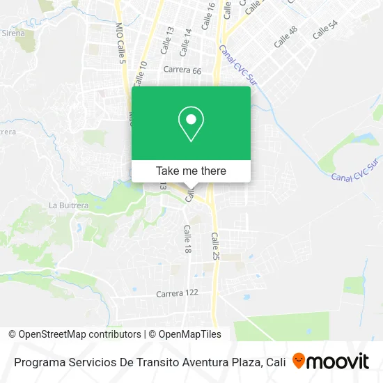 Mapa de Programa Servicios De Transito Aventura Plaza