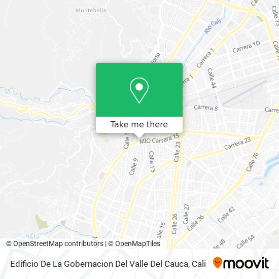 Edificio De La Gobernacion Del Valle Del Cauca map