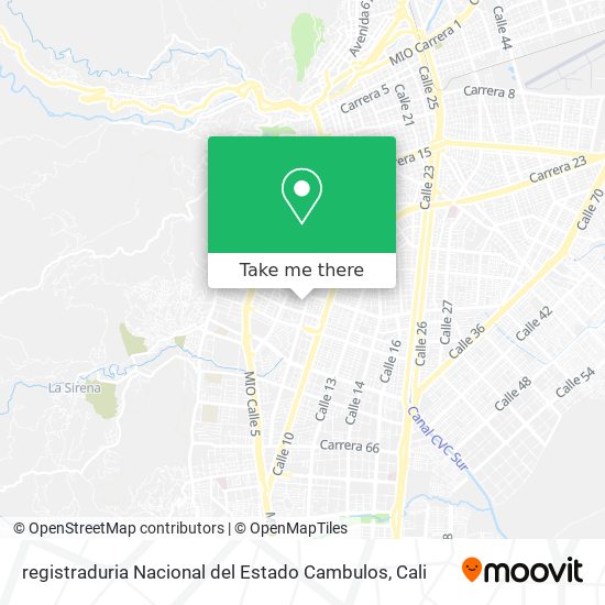 registraduria Nacional del Estado Cambulos map