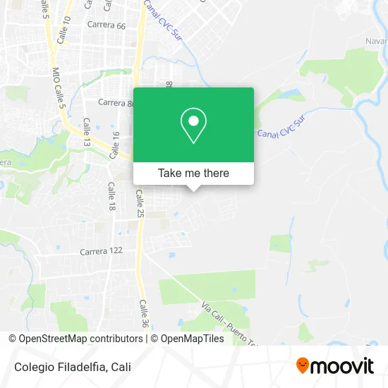 Colegio Filadelfia map