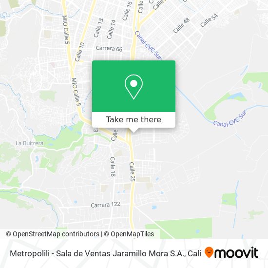 Mapa de Metropolili - Sala de Ventas Jaramillo Mora S.A.