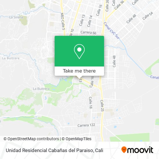 Unidad Residencial Cabañas del Paraiso map