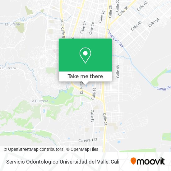 Servicio Odontologico Universidad del Valle map