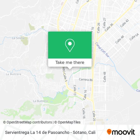Servientrega La 14 de Pasoancho - Sótano map